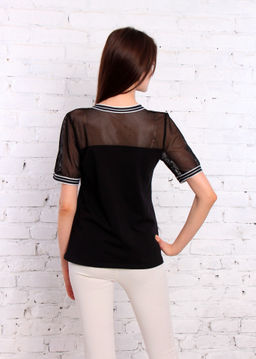 МАЙКА МА341 ЧЕРНАЯ СЕТКА - Assana фото 5