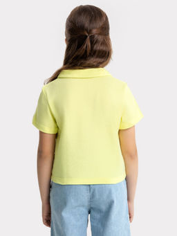 Джемпер с воротником в желтом цвете для девочек - Mark formelle фото 2