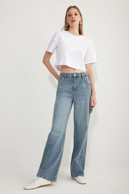Mavi More Sustainable Normal Bel Loose Wide Leg Jeans TWOSS25JE00032