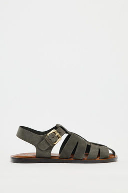 SPLIT SUEDE CAGE SANDALS - Zara фото 2