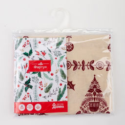 Фартук "Доляна" Merry Christmas 60х65см, 100%хл, рогожка 164 г/м2