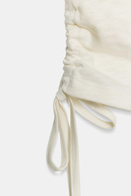 CAMISETA R?STICA FRUNCES / Blanco - Zara фото 4