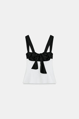 TOP COMBINADO LAZADA ESPALDA / Blanco