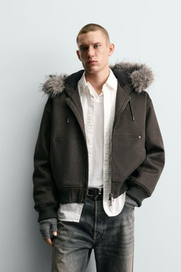 FAUX SUEDE QUILTED JACKET - Zara фото 2