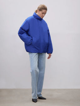Куртка с воротником стойка N059/ultramarin - Emka фото 3