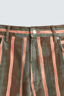 JEANS RELAXED FIT ESTAMPADO GEOM?TRICO / Verde medio - Zara фото 9