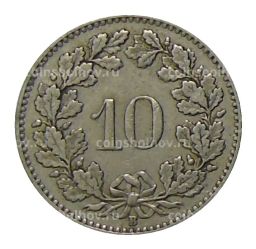 10 раппенов 1928 года Швейцария