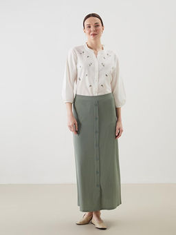 Beli Lastikli Dokulu A Kesim Kad?n Etek