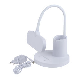 ULM-D603 10W/3000-6000K/DIM WHITE Светильник настольный светодиодный с подставкой под канцелярские принадлежности. Сенсорный выключатель. Диммер. Белый. TM Uniel