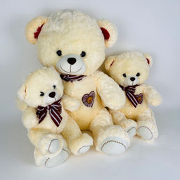 Мягкая игрушка Мишка с полосатым бантом 40 см (арт. 4858/40) - Storyland фото 3