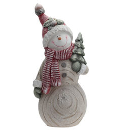 Фигурка декоративная "Снеговик" с подсветкой (АААх3, н/п) , L25 W15 H54 см, 2в.