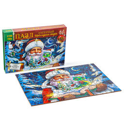 Пазлы фигурные деревянные Новогодняя сказка со святящимися деталями, 146 элементов - Puzzle фото 2