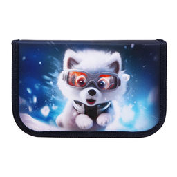 Пенал школьный, 1 секция, 13×21×4 см «Супер песик»