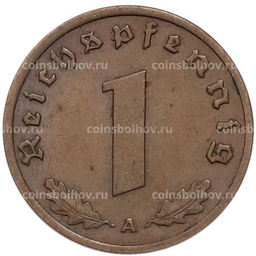Монета 1 рейхспфенниг 1938 года A Германия