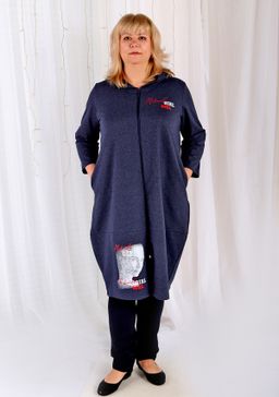 Парка Франческа индиго меланж