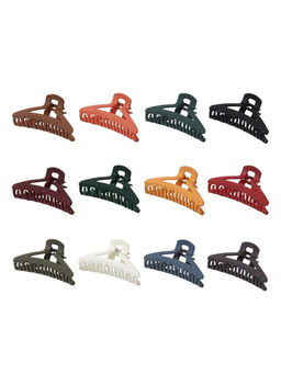 Цена за 12 шт. Крабик для волос «Матовый», углы, 7.5 см, МИКС