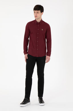 Erkek Bordo Uzun Kollu Basic G_mlek
