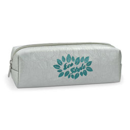 Пенал школьный, арт.51482/ 24 ЛИСТЬЯ (без наполнения, 22х7x7 см, синтетическая бумага, молния, тисне