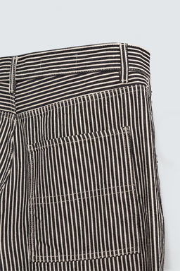 BAGGY FIT STRIPED CARPENTER TROUSERS - Zara фото 10