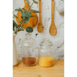 Банки для сыпучих продуктов Paşabahçe Cesni, 1.1 л, набор 2 шт., стекло, прозрачные