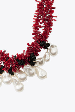 NECKLACE WITH BEADS AND PEARLS - Zara фото 3