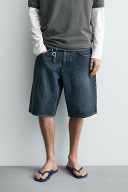 BERMUDA DENIM BAGGY FIT / Azul - Zara фото 2