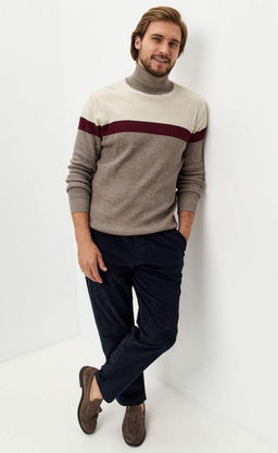 Водолазка мужская P321-15882 бежевая - Primm фото 4