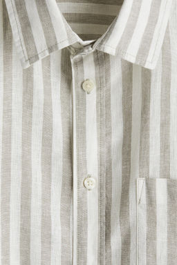 Camisa en mezcla de lino Regular Fit - H&m фото 12