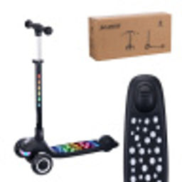 Самокат трехколесный Slider, светящиеся полиуретановые колёса и платформа, руль складной  фото 13