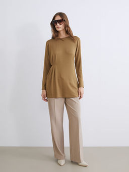 Bisiklet Yaka B?zg?l? Kad?n Tunik