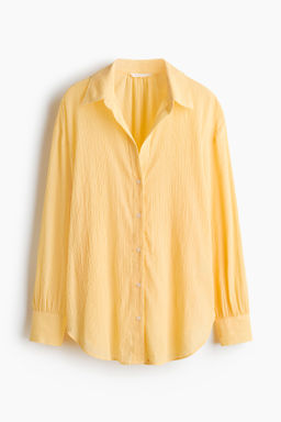 Camisa de algod?n con efecto arrugado