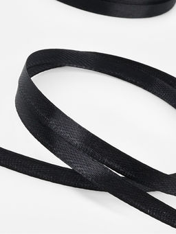 Цена за 10 шт. Лента атласная, 6 мм, 231 м, чёрная №39 - Арт узор фото 4