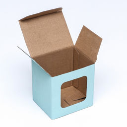 Цена за 10 шт. Коробка под кружку, с окном, голубая 12 х 9,5 х 12 см - Simaland фото 3