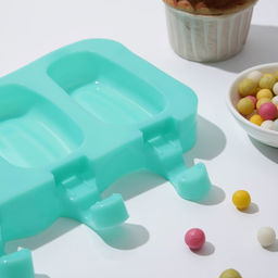 Форма для мороженого Эскимо классика, силикон, 25.8?14.6?2.6 см, 4 ячейки, МИКС - Simaland фото 2