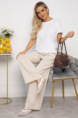 Брюки льняные Мэрлин (бежевые) Б15428-7М