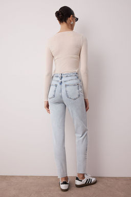 Trendyolmilla Siyah Yuksek Bel Jeans TWOSS25JE00279 фото 16