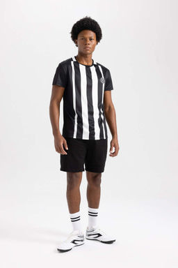 DeFactoFit Стандартная посадка Спортивная футболка с круглым вырезом и короткими рукавами с принтом  фото 2