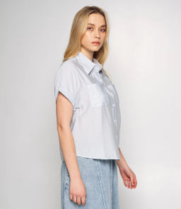 Рубашка #КТ807 (5), серо-голубой - Dommod фото 2