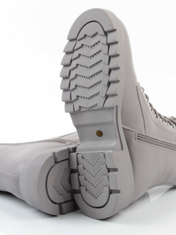 04-PAT178-2Z GRAY Ботинки зимние женские (натуральная кожа, 100% шерсть)