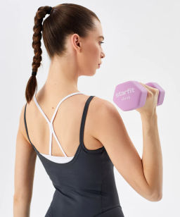 Гантель неопреновая STARFIT DB-201 4 кг, фиолетовый пастель.