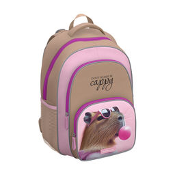 Цена за 1 шт. Ученический рюкзак с грудной перемычкой ErichKrause ErgoLine® 17L CapyBarbara