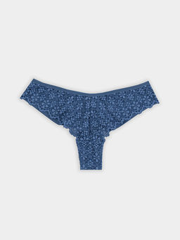 Цена за 2 штуки! Трусы бразилиана женские синие кружевные - Mark formelle фото 8