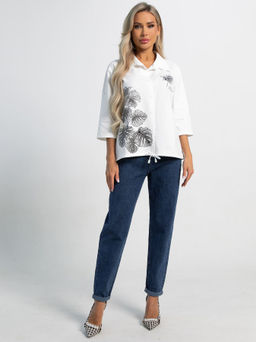 Блуза Экзотика (белая) Б15424-18М