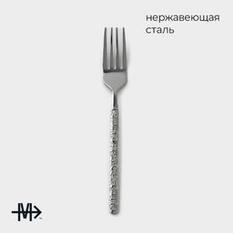 Вилка десертная Magistro Олин, длина 16 см, нержавеющая сталь, серебристая фото 2