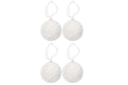 Набор 4 новогодних шаров 10*10 см Жемчуг - Elan gallery фото 4