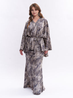 Шелковая леопардовая блузка TBL73537LEO16