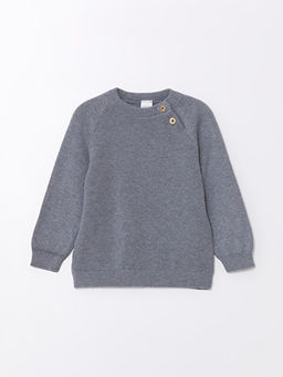 Bisiklet Yaka Uzun Kollu Triko Erkek Bebek Kazak