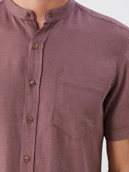 Regular Fit Hakim Yaka K?sa Kollu Erkek G?mlek