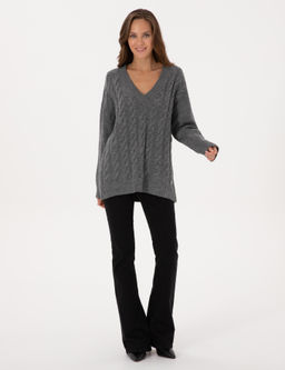 Gri Melanj Comfort Fit Kazak - Pierre cardin фото 4