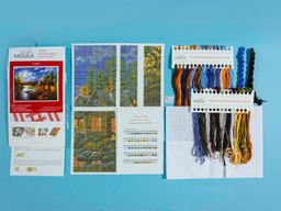 Вышивка крестиком 40х50см, Парусник